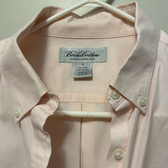 Brooks brothers size 10, no iron 100% cotton button down blouse - Picture 2 of 4